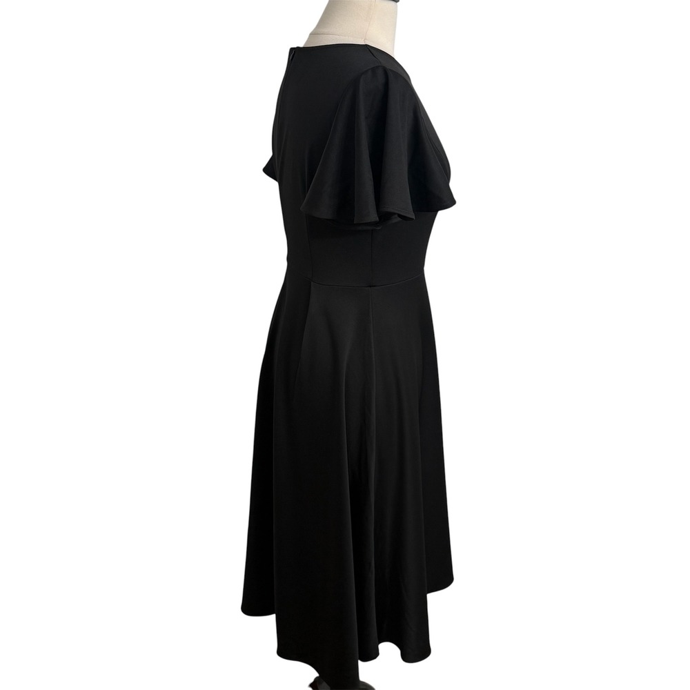 WedTrend Women's Flutter Sleeve Crew Neck A-Line Midi Dress - Picture 6 of 7